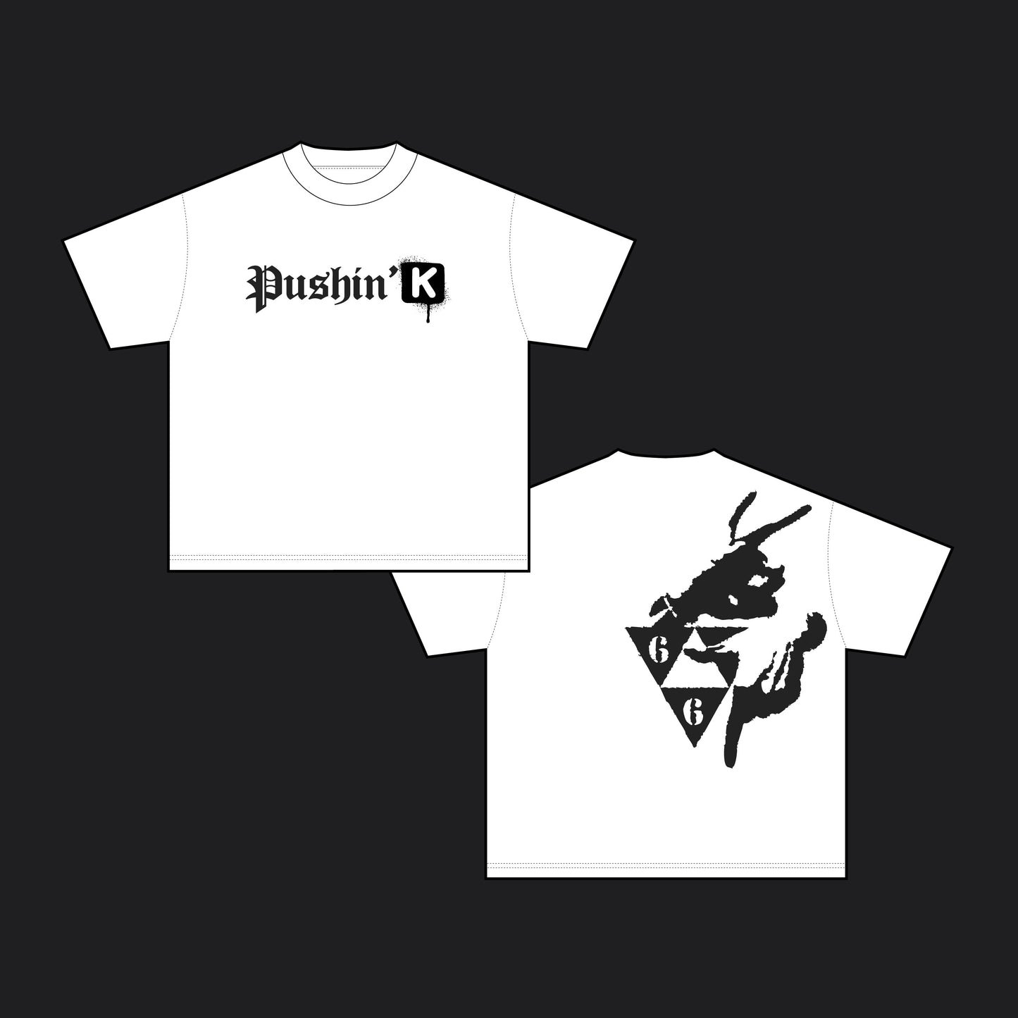 T-shirt "Pushin' K" Blanc